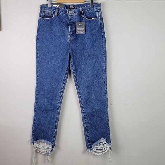 bdg Straight and Narrow High Rise Jeans Button Fly Frayed Hem 28 NEW - Picture 13 of 13